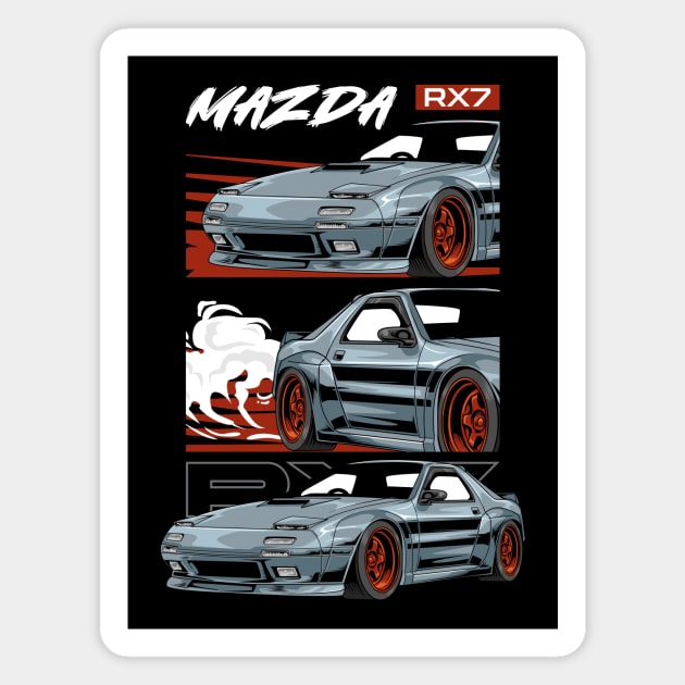 RX7 1989 Car Magnet by milatees